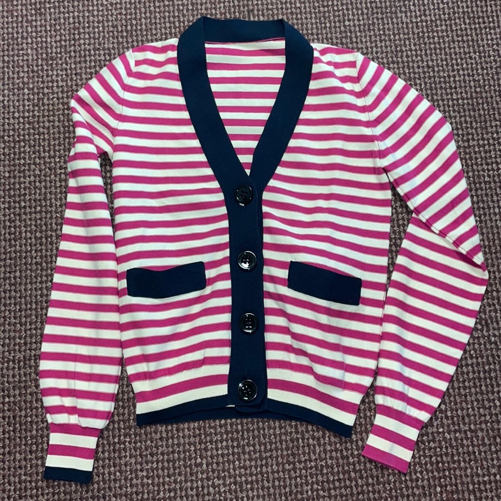 Striped cardigan, lightweight